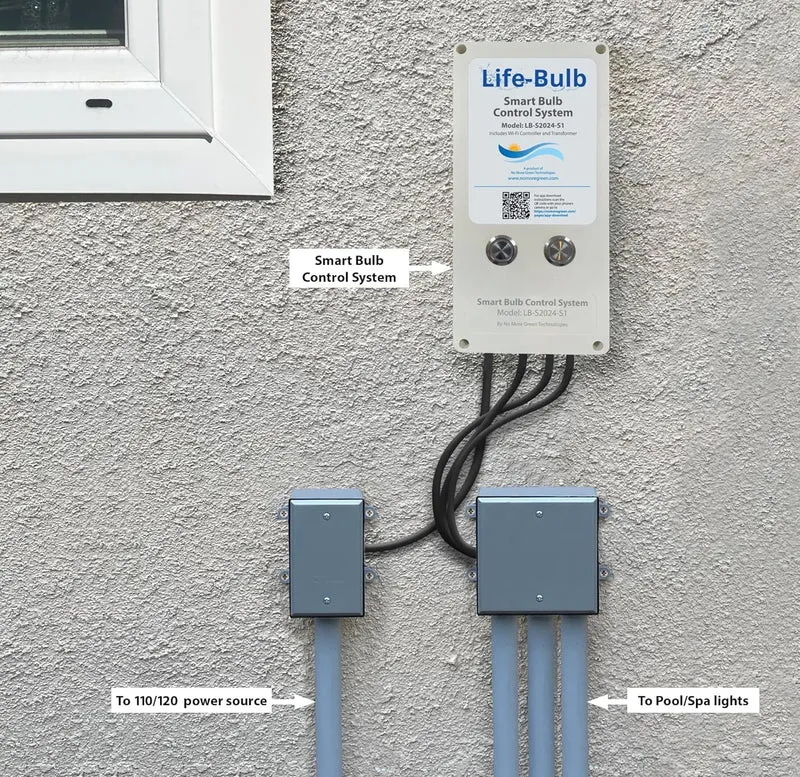 Life-Bulb Smart Control System Controller Box | For 1.5-inch, 6-inch (12V Only), & 10-inch Lights (12V Only) | 120V System Line Connection | Lifetime Replacement Program