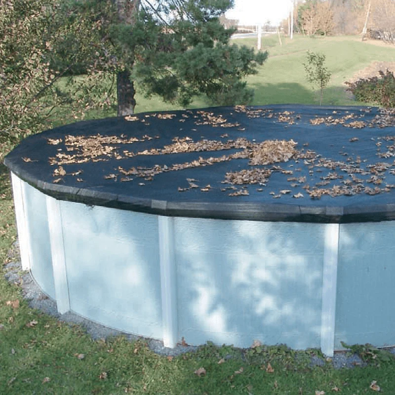 Ensemble couverture hivernale et élastiques pour piscine ovale - 18 x 33 pi