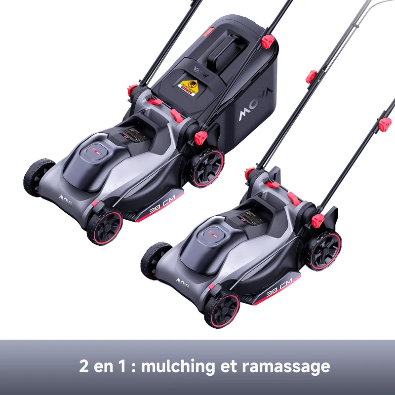 MOVA GL415 Tondeuse à gazon sans balais 40 V, 38 cm