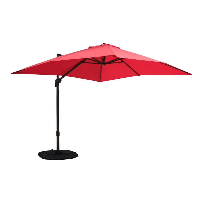 Parasol suspendu Econo avec mât noir mat - 10 pi (3 m)