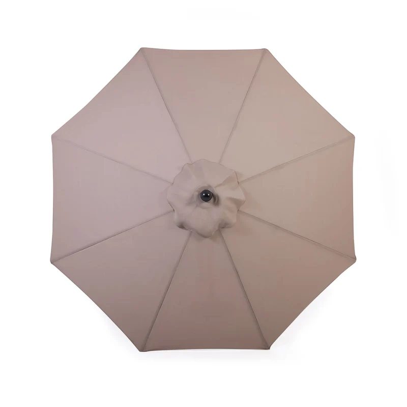 Parasol de marché Deluxe avec mât noir mat - 9 pi (2,7 m)