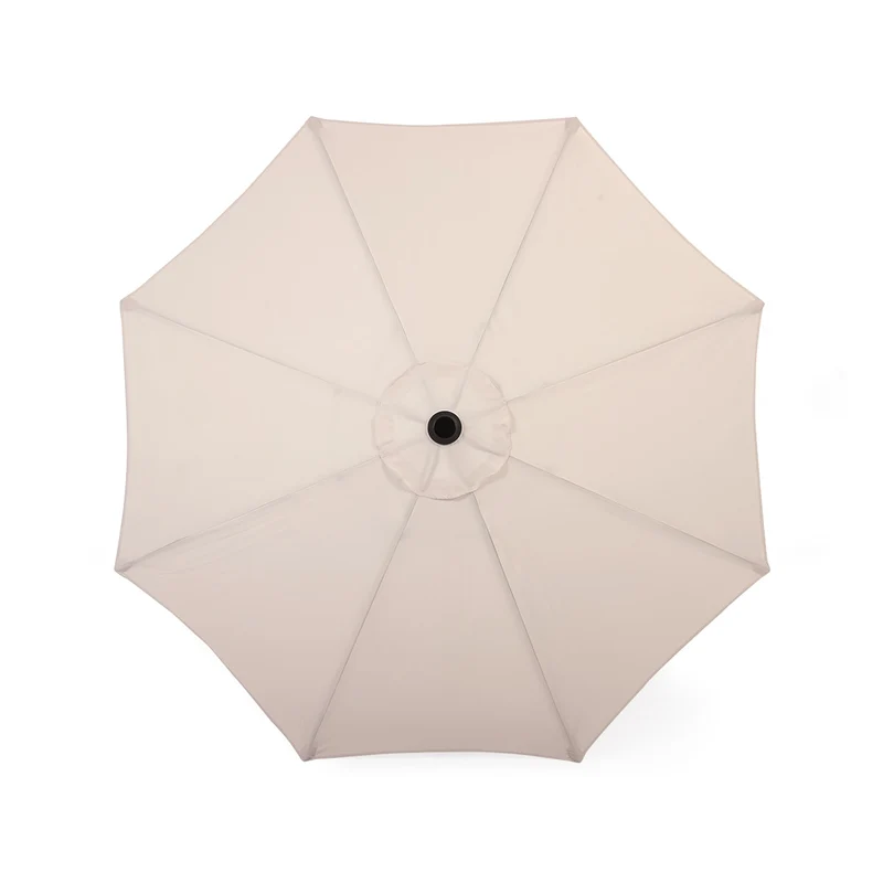 Parasol de marché avec mât noir mat - 9 pi (2,7 m)