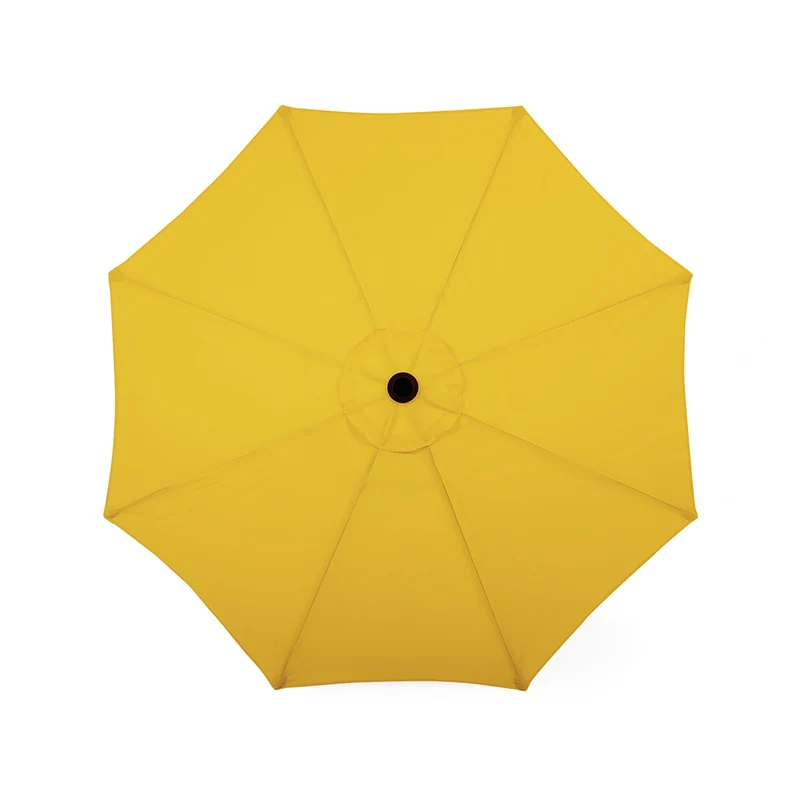 Parasol de marché avec mât noir mat - 9 pi (2,7 m)