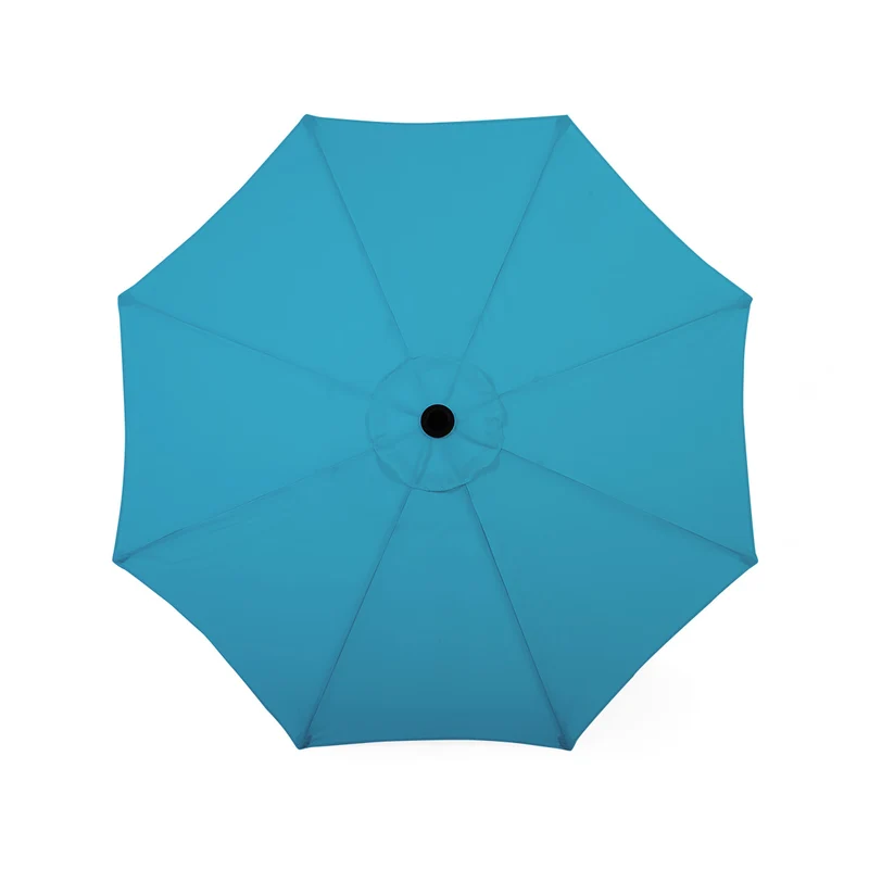 Parasol de marché avec mât noir mat - 9 pi (2,7 m)