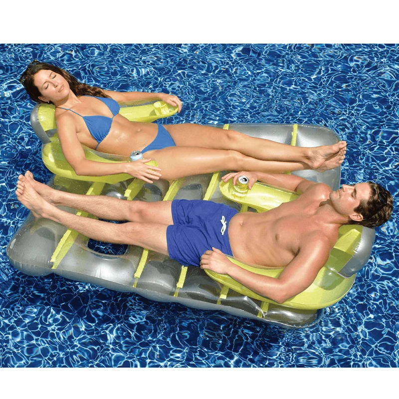 Chaise longue gonflable Deluxe face à face