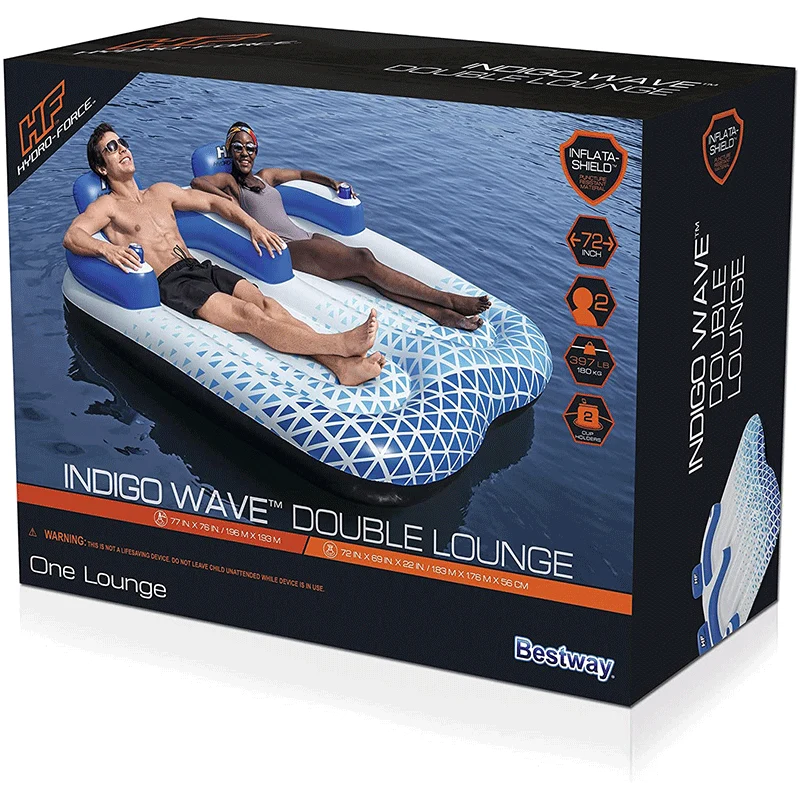 Chaise longue gonflable Indigo Wave - 2 places