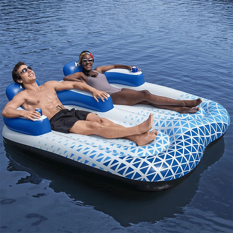 Chaise longue gonflable Indigo Wave - 2 places