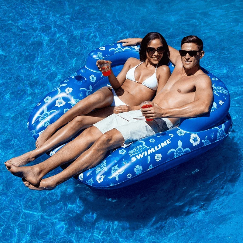 Chaise longue gonflable Tropical Double