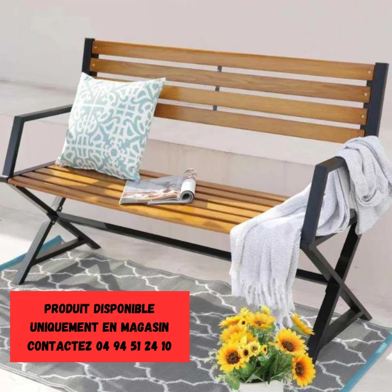 Banc en acier et pin Die