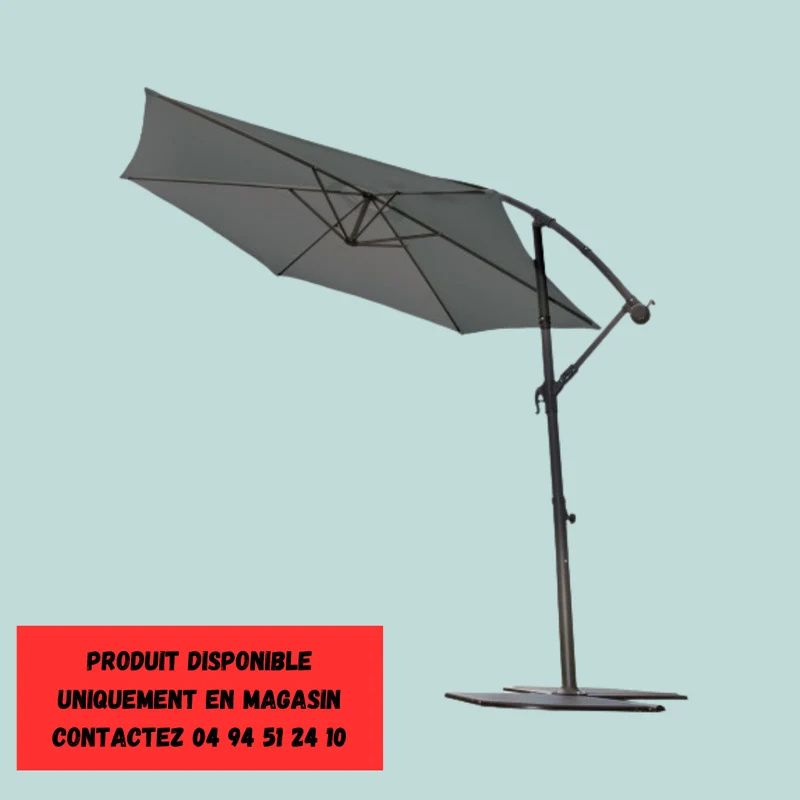 Parasol déporté super king rond Ø300CM anthracite