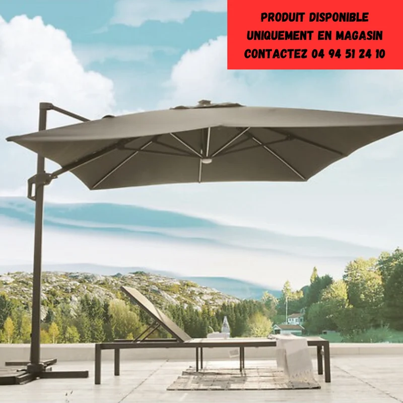 Parasol lumino Led Gris anthracite