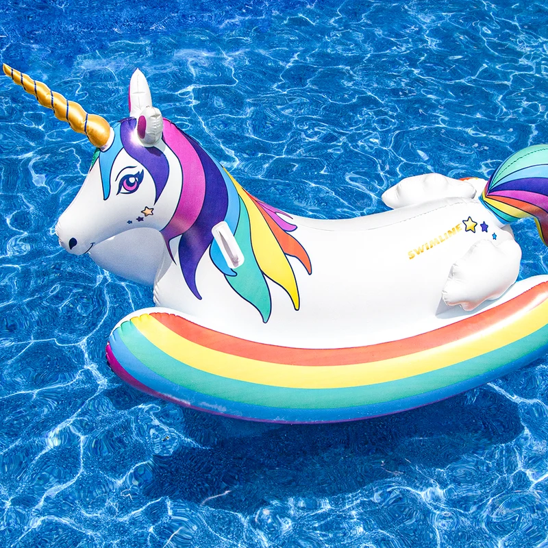 Gonflable à bascule licorne