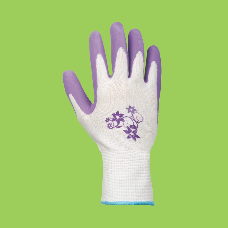 Gants pour petits travaux de jardinage blanc/mauve - GERIN
