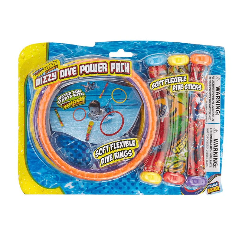 Jeu de plongée Splash dizzy (3 anneaux et bâtons)