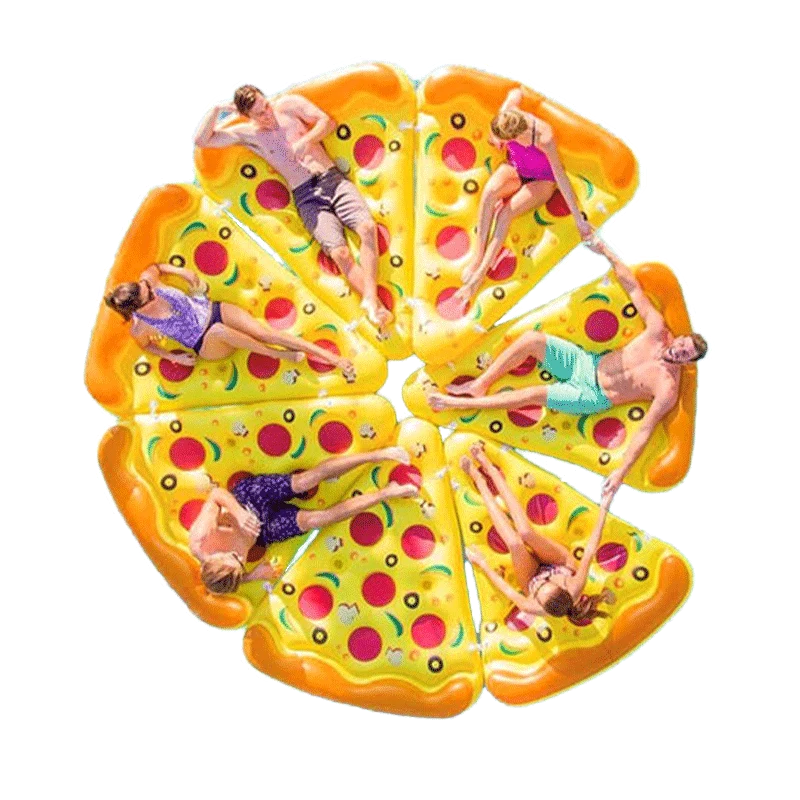 Matelas gonflable point de pizza