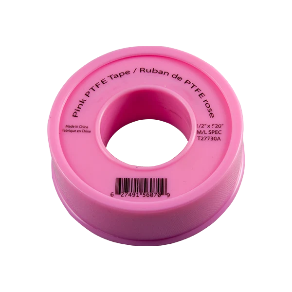 Ruban de téflon rose fileté P.T.F.E. - 520 x 0,5 po