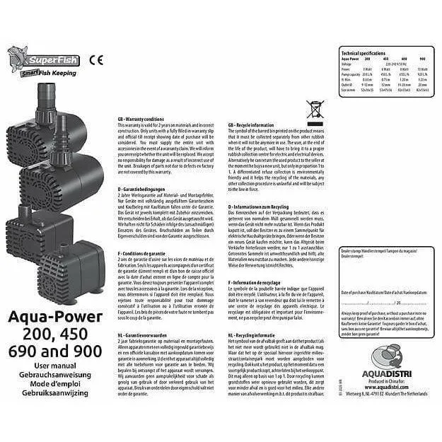 Filtre Aquapower 690 - 690L/H - Superfish