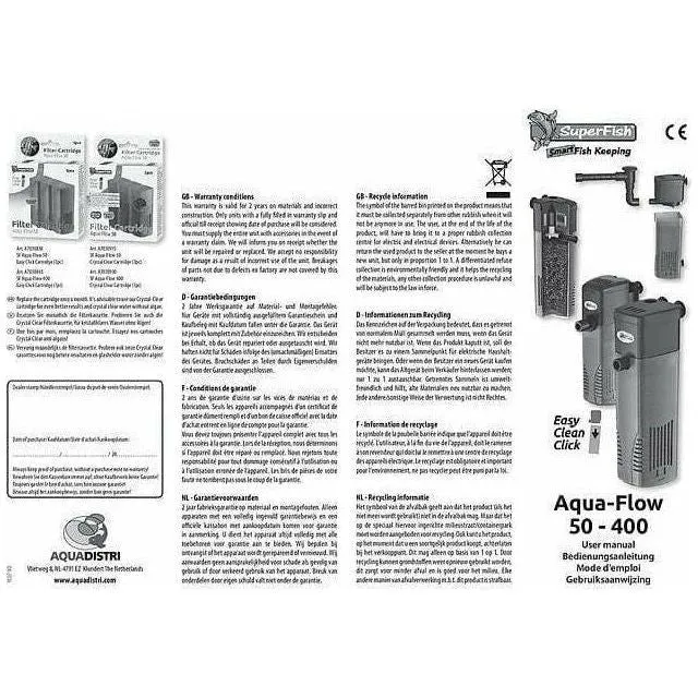 Cartouche Aqua-Flow 50 Easy Click (3Pcs) - Superfish