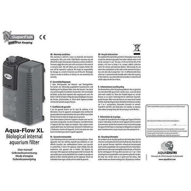 Filtre interne Superfish Sf aqua-flow XL Bio - 500L/H