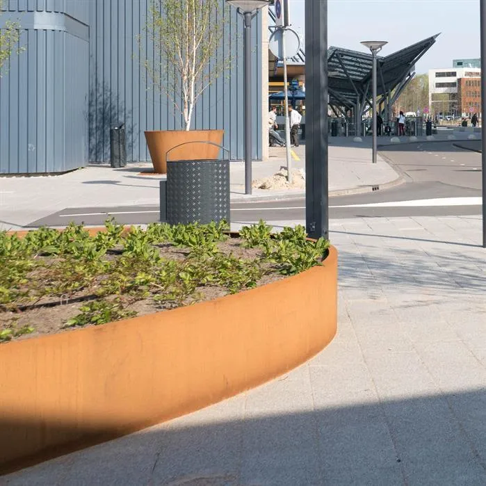 Jardinière en corten - Ellipse 2.8m x 1.6m x 0.4m