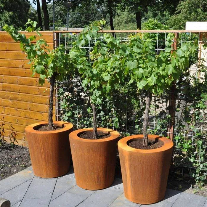 Jardinière en corten - Cado 1.2m x 1m