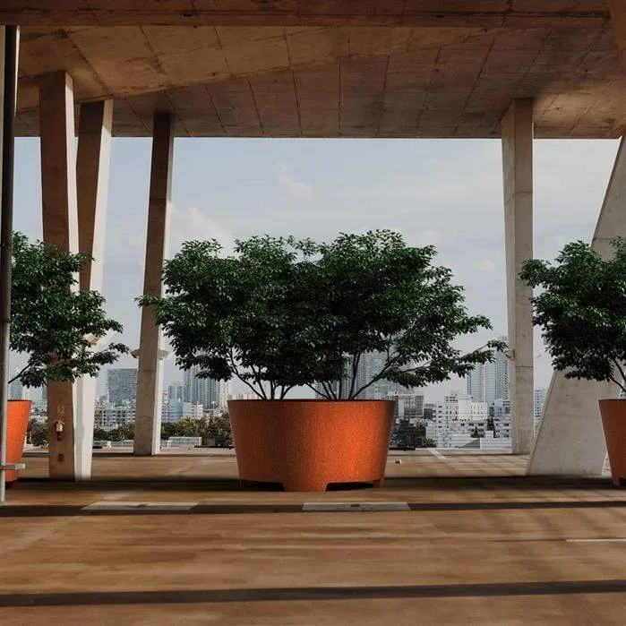Jardinière en corten - Cado avec pieds 1.2m x 0.8m