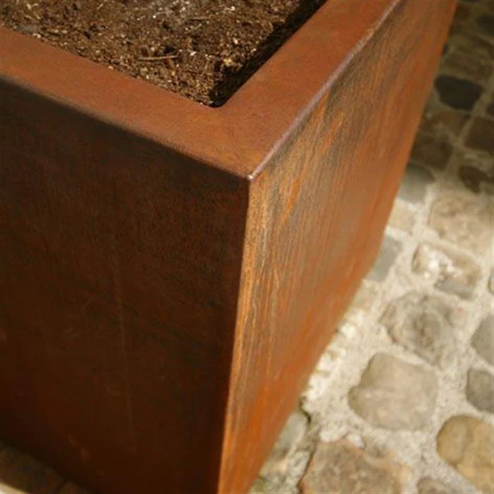 Jardinière en corten - Andes sur roulettes 2m x 0.5m x 0.6m