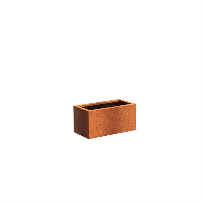 Jardinière en corten - Andes rectangulaire 0.8m x 0.4m x 0.4m
