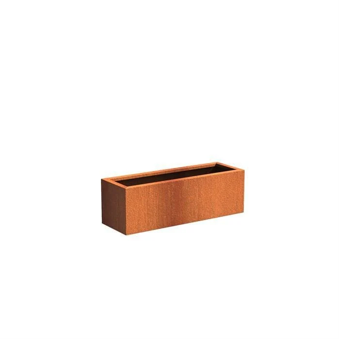 Jardinière en corten - Andes rectangulaire 1.2m x 0.4m x 0.4m