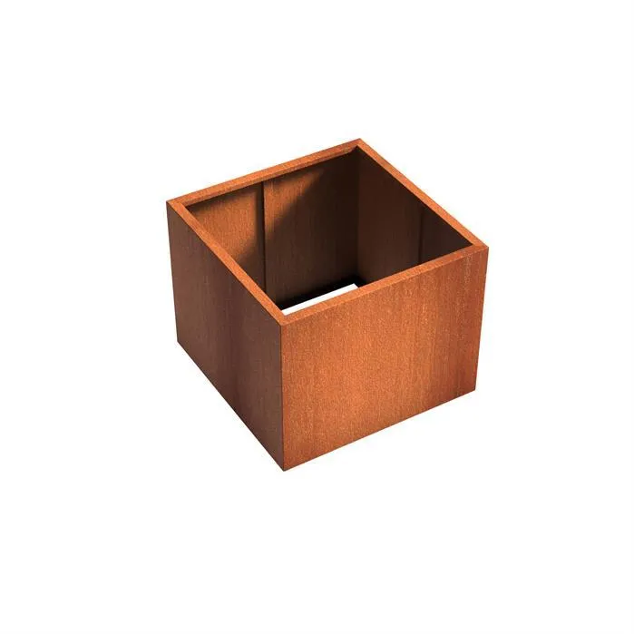 Jardinière en corten - Andes sans fond 1m x 1m x 0.8m