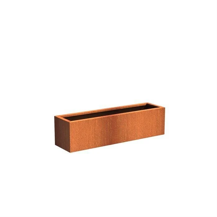 Jardinière en corten - Andes rectangulaire 1.5m x 0.4m x 0.4m