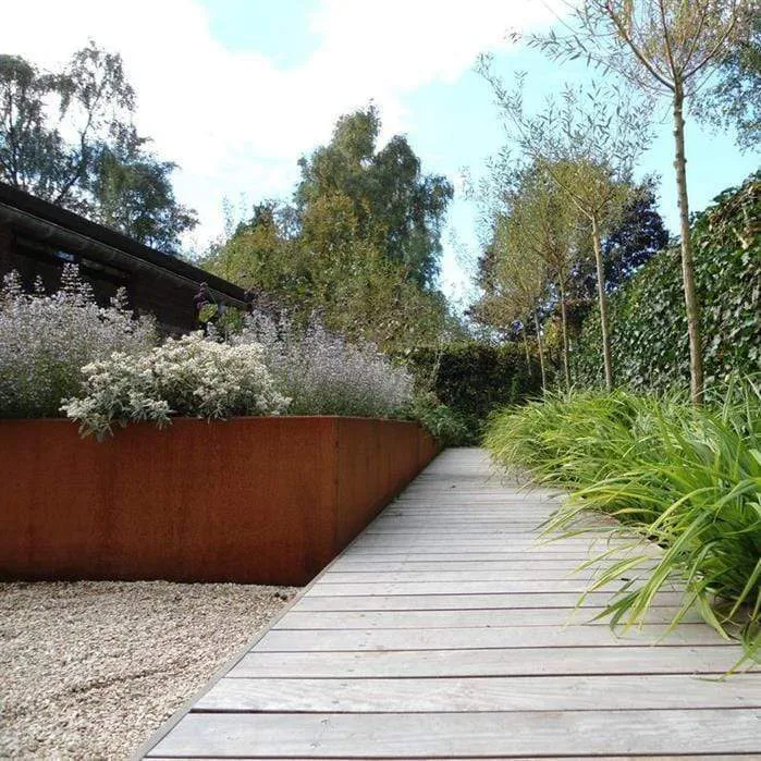 Jardinière en corten - Andes sans fond 1.2m x 1.2m x 0.8m