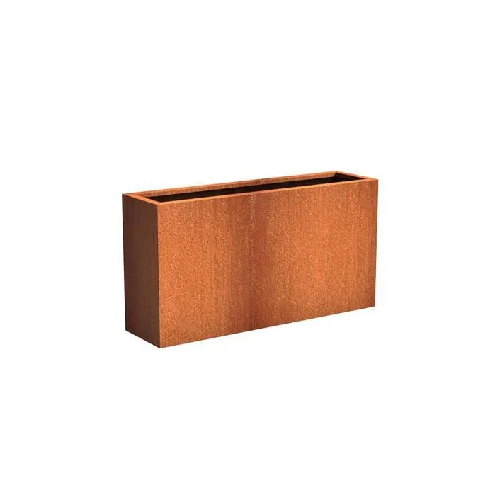 Jardinière en corten - Andes rectangulaire 1.5m x 0.4m x 0.8m