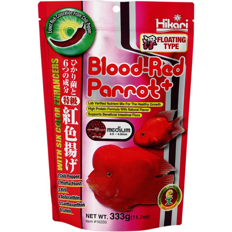 Hikari Blood-Red Parrot Mini - 333g - Nourriture pour Cichlidés perroquet rouge