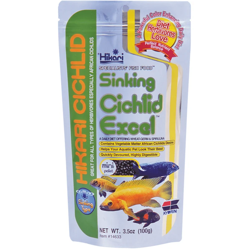 Hikari Chichlid Excel Mini - 100g - Nourriture coulante pour Cichlidés