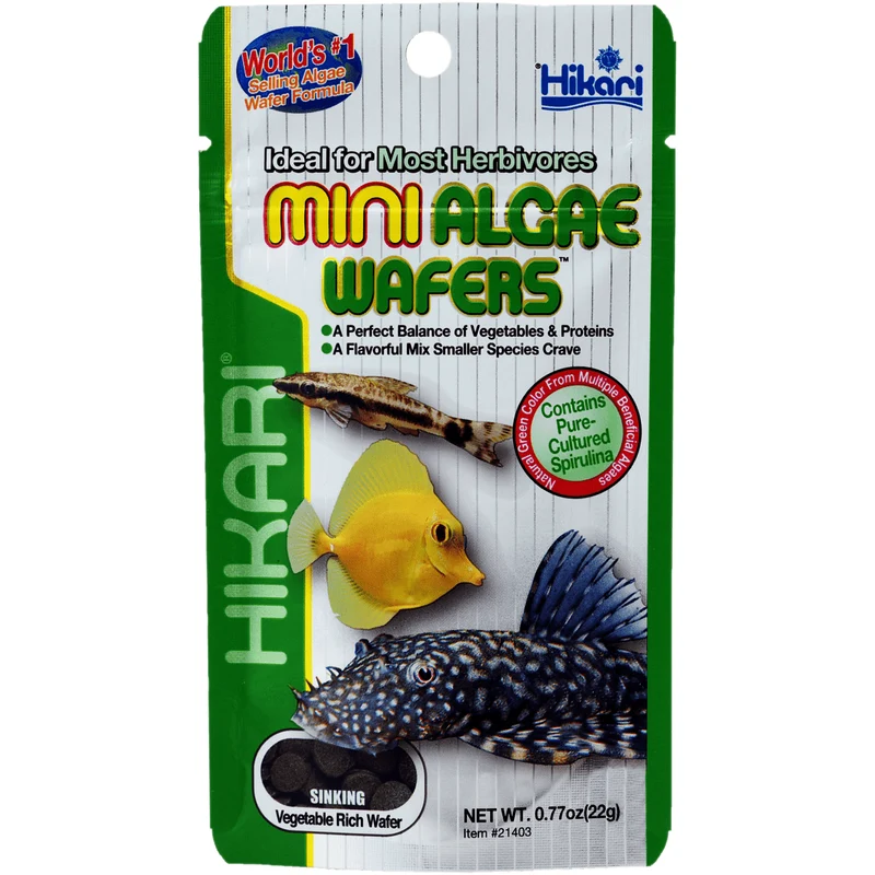 Hikari Mini Algae Wafers - 22g - Nourriture pour poissons tropicaux