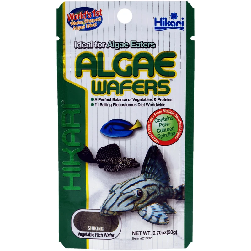 Hikari Algae Wafers - 20g - Nourriture pour poissons tropicaux