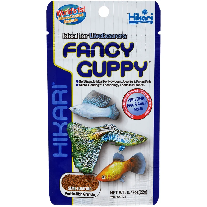 Hikari Guppy Food - 22g - Nourriture pour poissons vivipares (La Meilleure Nourriture pour les Guppy)