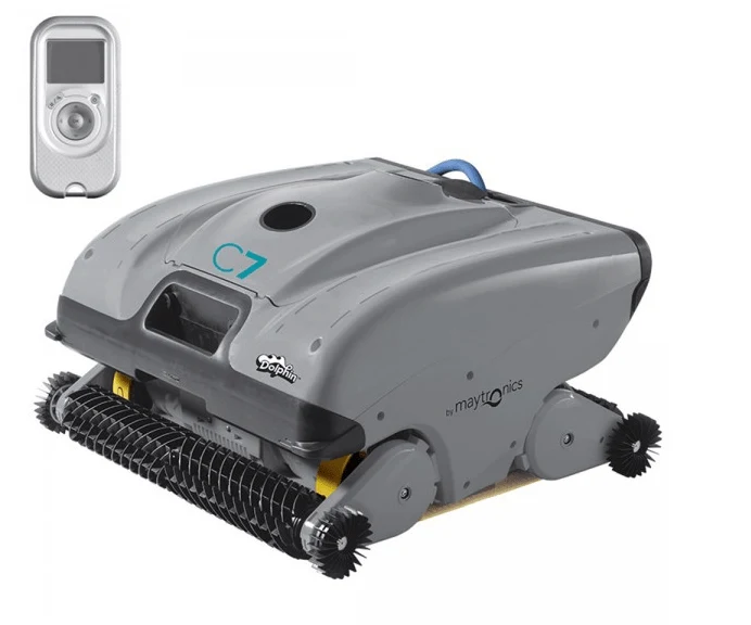 Aspirador robot Maytronics Dolphin C7 limpa fundos de Piscina publica electrico automático