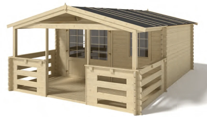 Abrigo de Jardim Tigens com opção alpendre 400 x 400 x 239 cm