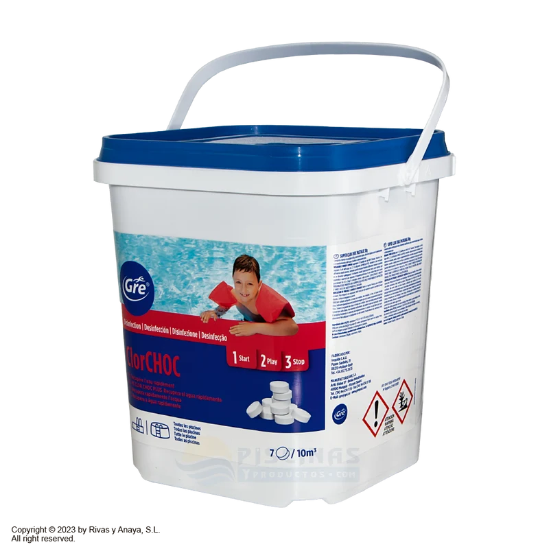 ClorCHOC tabletas 30 g., GRE. 5 kg.