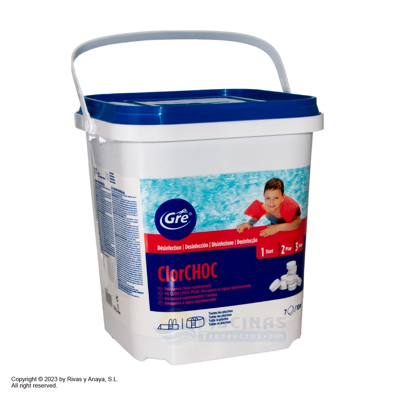 ClorCHOC tabletas 30 g., GRE. 5 kg.