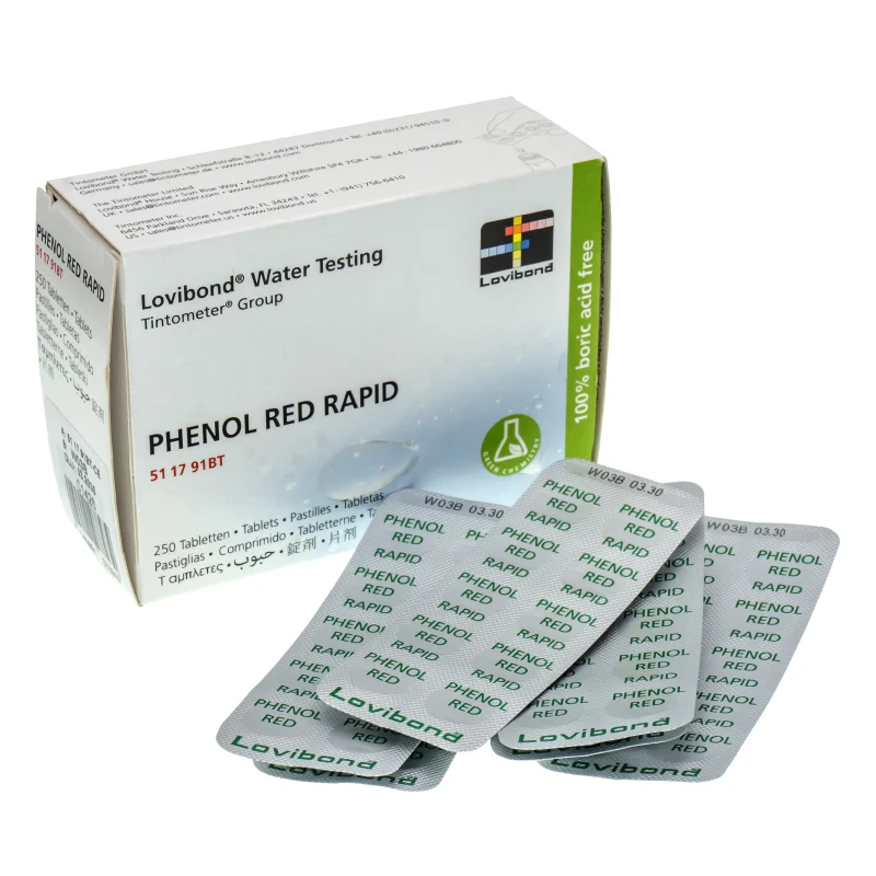 Reactivo Phenol Red Rapid Lovibond 01426 – 250 tabletas