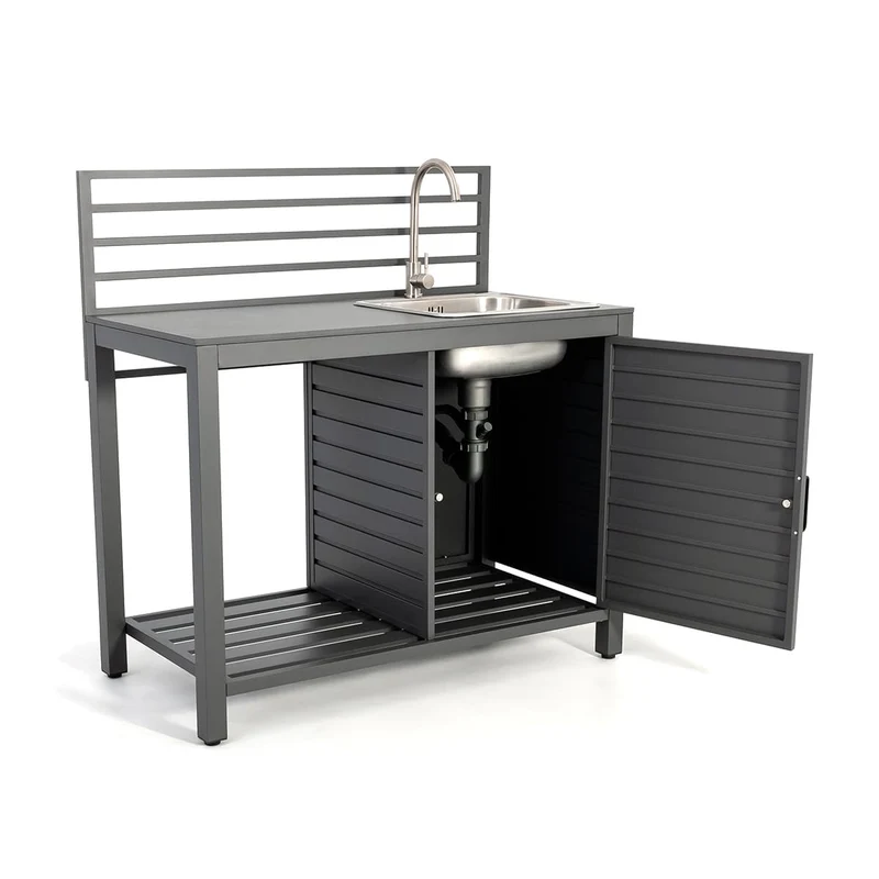 Ensemble de cuisine extérieure (Gris)