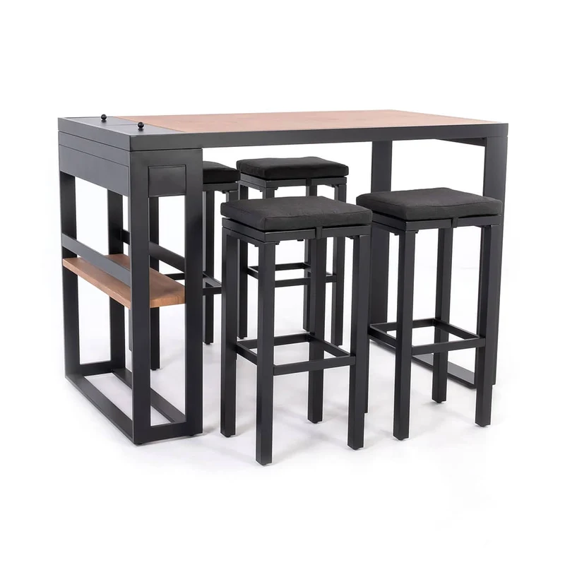 Ensemble de bar extérieur avec rangement et seaux