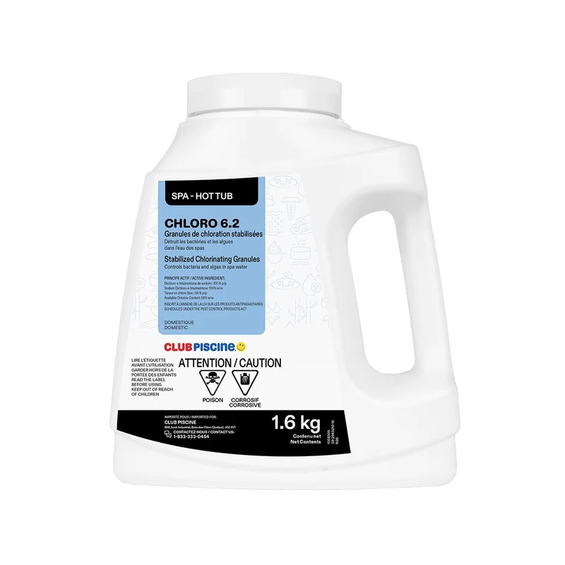Chloro 6.2 : Granules de chlore stabilisées
