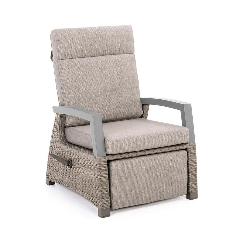 Fauteuil club inclinable extérieur Prato (avec appui-pieds)