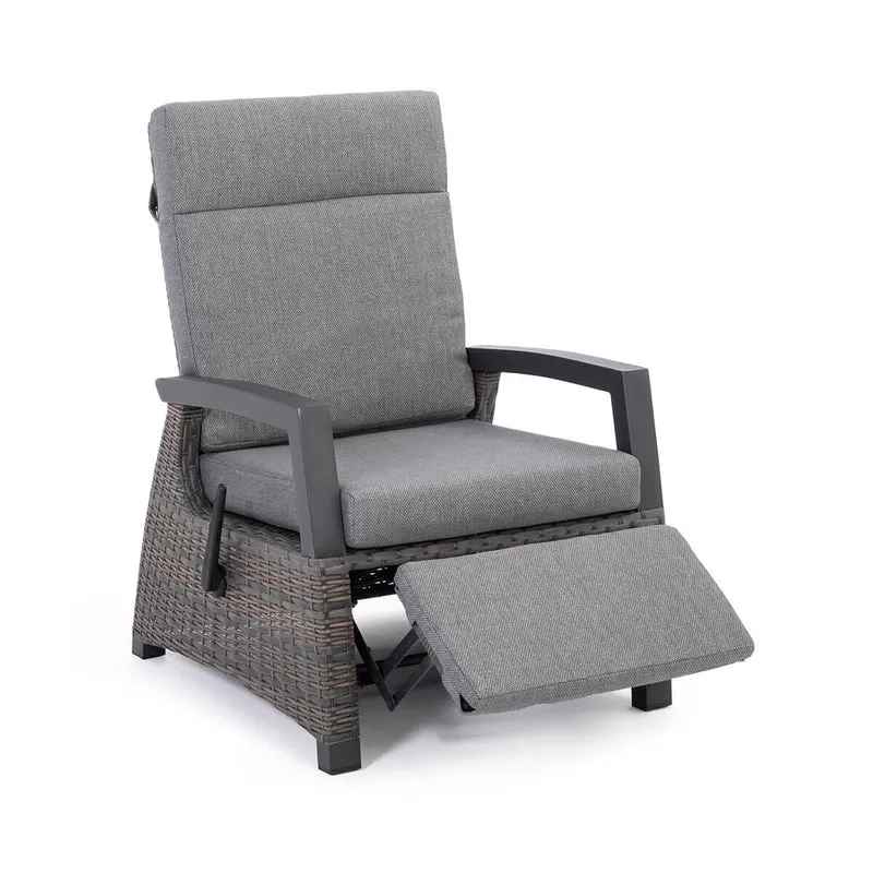 Fauteuil club inclinable extérieur Prato (avec appui-pieds)