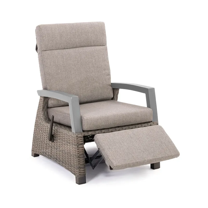 Fauteuil club inclinable extérieur Prato (avec appui-pieds)