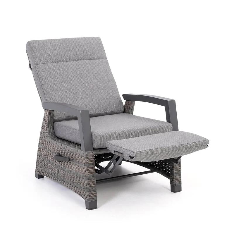 Fauteuil club inclinable extérieur Prato (avec appui-pieds)